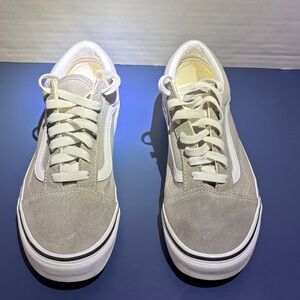Vans Gray and White Athletic Shoes